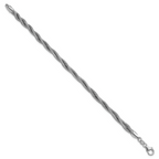 Leslie's Sterling Silver RH-plated Polished and Twisted Bracelet - Image 2