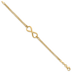 Leslie's Sterling Silver Gold-plated Infinity Symbol Bracelet - Image 2