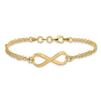 Leslie's Sterling Silver Gold-plated Infinity Symbol Bracelet - Image 3