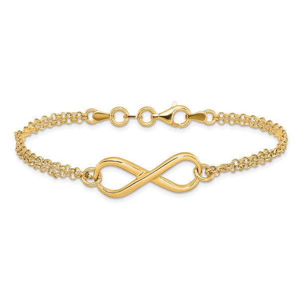 Leslie's Sterling Silver Gold-plated Infinity Symbol Bracelet - Image 3