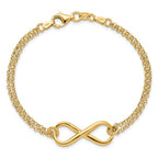 Leslie's Sterling Silver Gold-plated Infinity Symbol Bracelet - Image 4