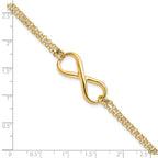Leslie's Sterling Silver Gold-plated Infinity Symbol Bracelet - Image 5