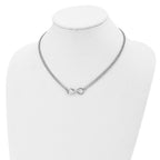Leslie's Sterling Silver RH-plated Polished Infinity Symbol Necklace - Image 3