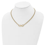 Leslie's Sterling Silver Gold-plated Polished Infinity Symbol Necklace - Image 3