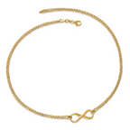 Leslie's Sterling Silver Gold-plated Polished Infinity Symbol Necklace - Image 4