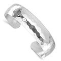 Leslie's Sterling Silver Polished Hammered Slip-on Bangle
