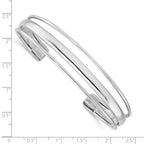 Sterling Silver Polished Fancy Slip-on Bangle - Image 3
