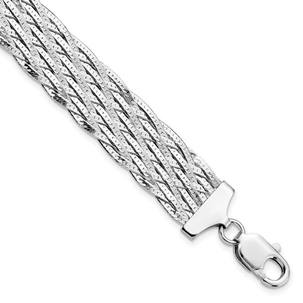 Leslie's Sterling Silver Polished Braided Bracelet