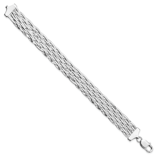 Leslie's Sterling Silver Polished Braided Bracelet - Image 2