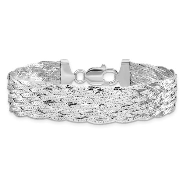 Leslie's Sterling Silver Polished Braided Bracelet - Image 3