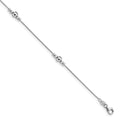 Leslie's Sterling Silver Polished w/1in ext. Anklet
