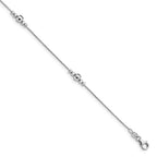 Leslie's Sterling Silver Polished w/1in ext. Anklet