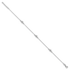 Leslie's Sterling Silver Polished w/1in ext. Anklet - Image 2