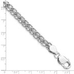 Leslie's Sterling Silver Rhodium-plated Polished Link Bracelet - Image 4