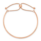 Sterling Silver Rose Gold-plated Polished Adjust Bangle - Image 3