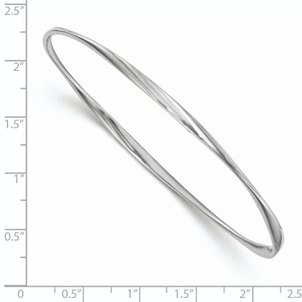 Leslie's Sterling Silver Polished Twisted Bangle - Image 2