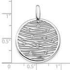 Leslie's Sterling Silver RH-plated Polished Preciosa Crystal Pendant - Image 3