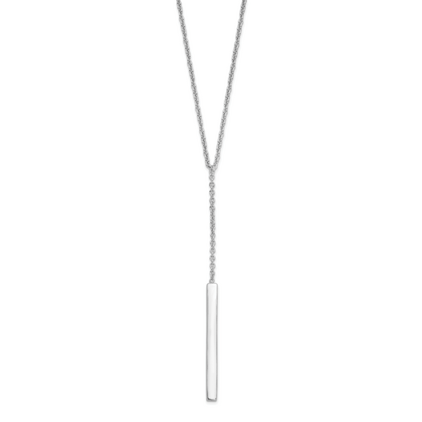 Leslie's Sterling Silver Polished w/1in ext. Necklace
