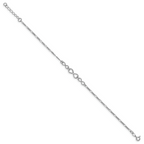 Leslie's Sterling Silver Infinity w/1in ext. Anklet - Image 2
