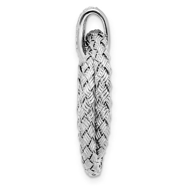 Leslie's Sterling Silver Polished with CZ Braided Pendant - Image 2