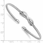 Leslie's Sterling Silver & Rhodium Textured Infinity Cuff Bangle - Image 2