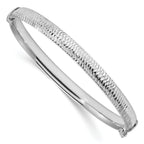 Leslie's Sterling Silver Polished & Textured Bangle