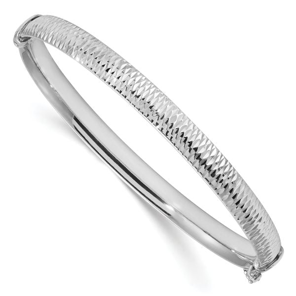 Leslie's Sterling Silver Polished & Textured Bangle