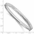Leslie's Sterling Silver Polished & Textured Bangle - Image 2