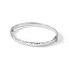 Leslie's Sterling Silver Polished & Textured Bangle - Image 5