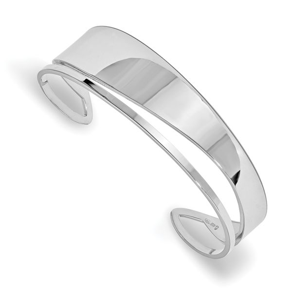Leslie's Sterling Silver Polished Fancy Cuff Bangle