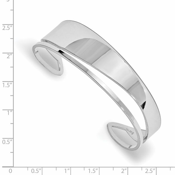 Leslie's Sterling Silver Polished Fancy Cuff Bangle - Image 2