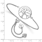 Leslie's Sterling Silver Tree of Life Adjustable Bracelet - Image 2