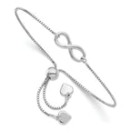 Leslie's Sterling Silver Polished Infinity Adjustable Bracelet