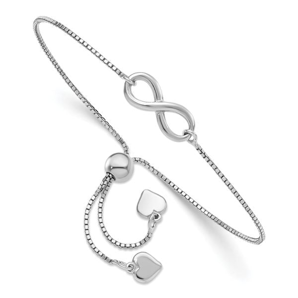Leslie's Sterling Silver Polished Infinity Adjustable Bracelet