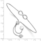 Leslie's Sterling Silver Polished Infinity Adjustable Bracelet - Image 2