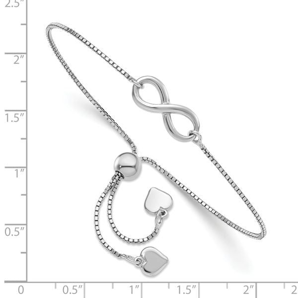 Leslie's Sterling Silver Polished Infinity Adjustable Bracelet - Image 2