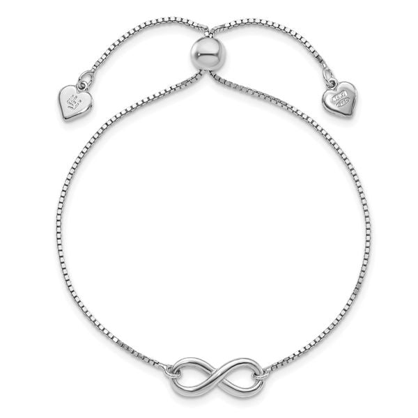 Leslie's Sterling Silver Polished Infinity Adjustable Bracelet - Image 3