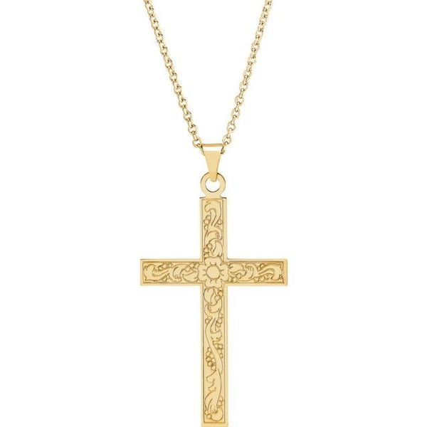 Floral Cross Necklace
