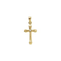 Hollow Solitaire Cross Pendant