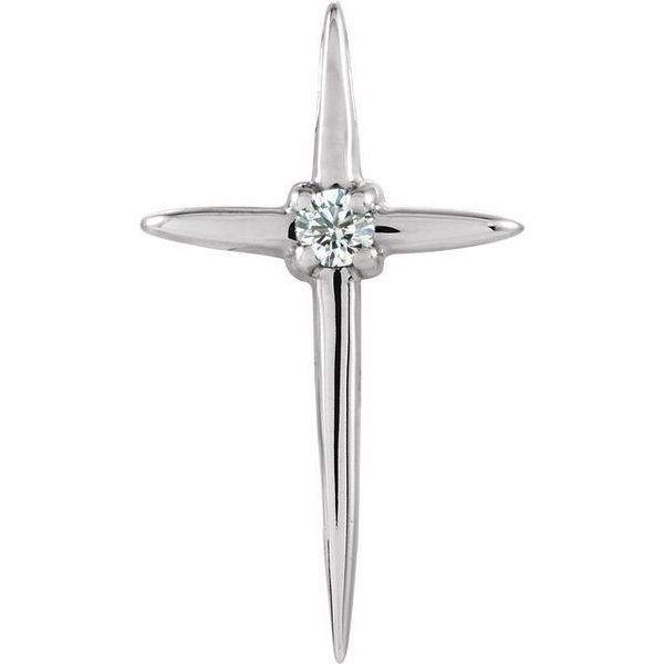 Solitaire Cross Pendant