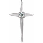 Solitaire Cross Pendant