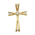 Solitaire Cross Pendant