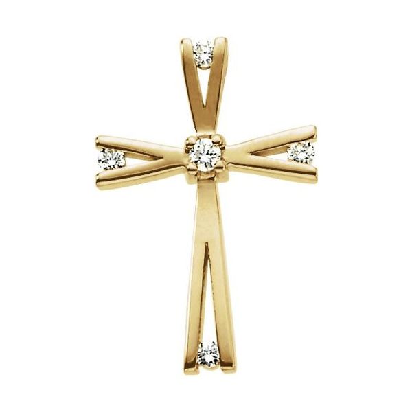 Solitaire Cross Pendant
