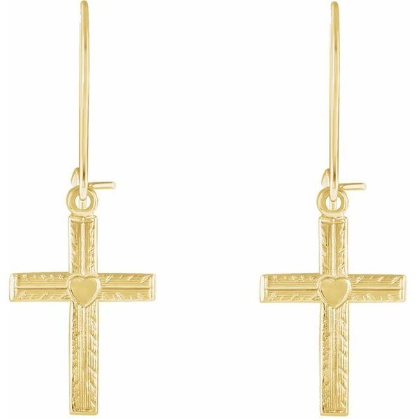 Heart & Cross Earrings - Image 2