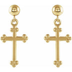 Cross & Ball Earrings - Image 2