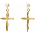 Cross & Ball Earrings - Image 2