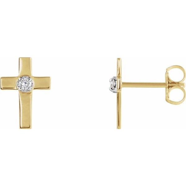 Accented Cross Earrings