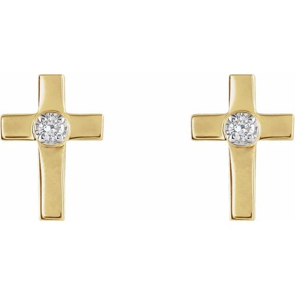 Accented Cross Earrings - Image 2