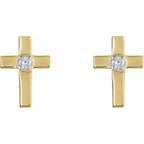 Accented Cross Earrings - Image 2