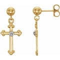 Accented Cross Earrings